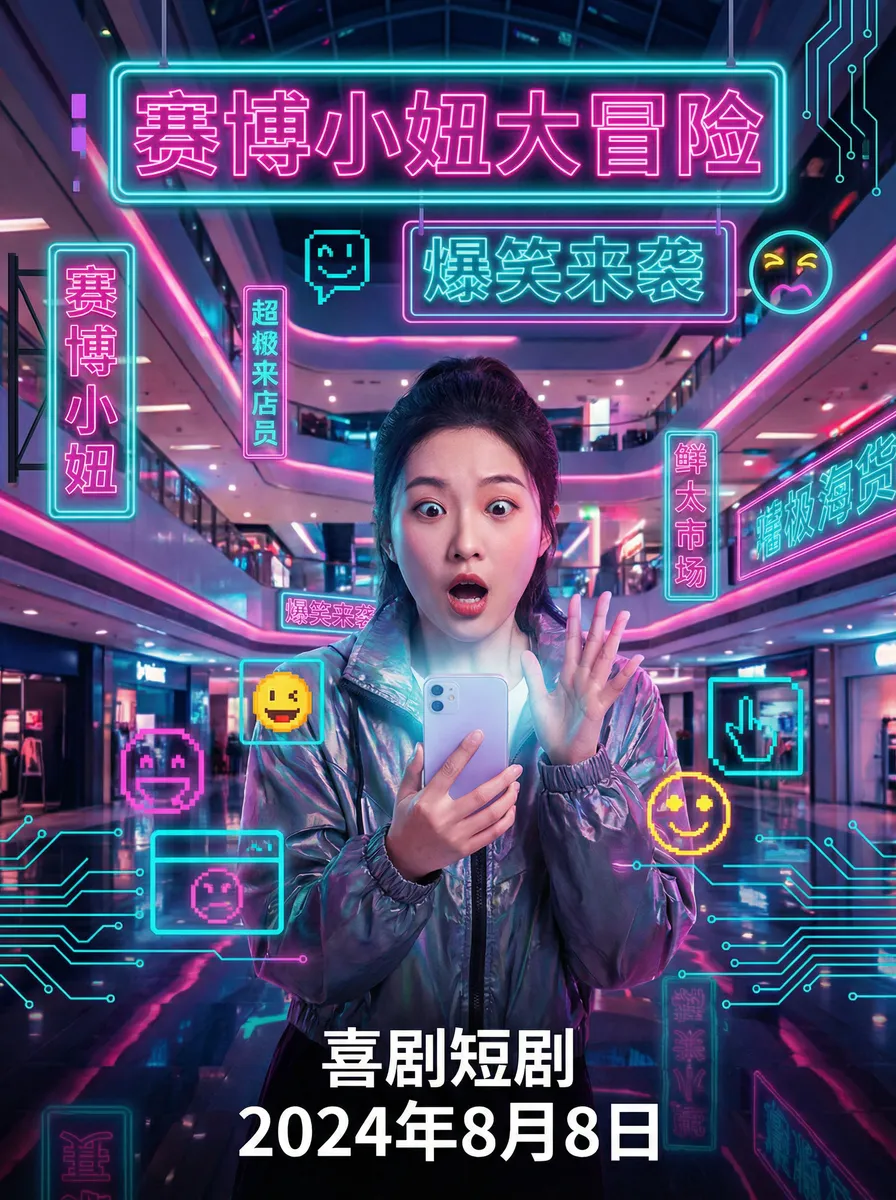 大地影院_高清在线播放 搞笑喜剧短剧 - 赛博小妞大冒险海报